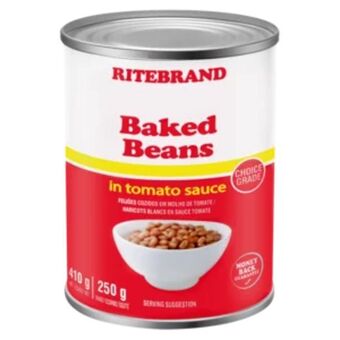 Shoprite Ritebrand baked beans in tomato sauce can 410g offer