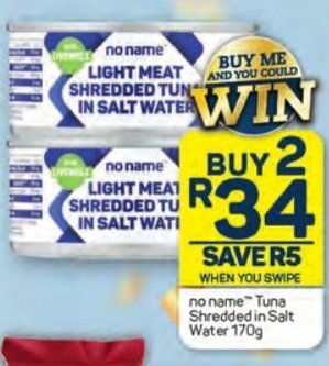 Pick n Pay no name Tuna Shredded in Salt Water 170g offer