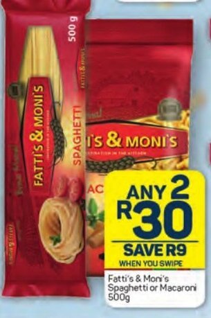 Pick n Pay Fatti's & Moni's Spaghetti or Macaroni 500g offer