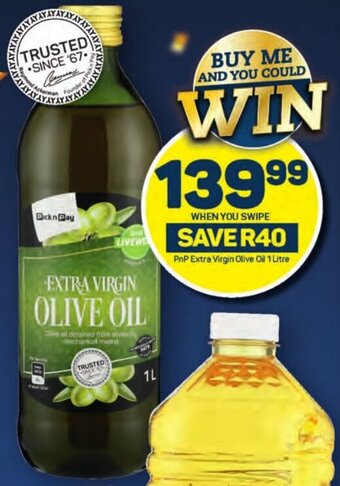 Pick n Pay PnP Extra Virgin Olive Oil 1 Litre offer