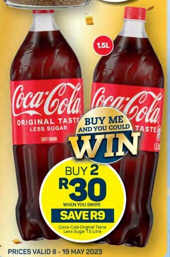 Pick n Pay Coca-Cola Original Taste Less Sugar 1.5 Litre offer