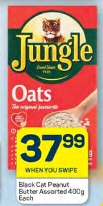 Pick n Pay Black Cat Peanut Butter Assorted 400g Each offer