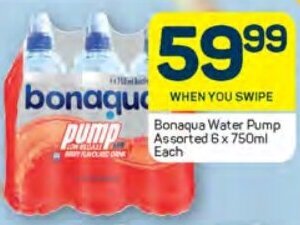 Bonaqua Water Pump Assorted 6x 750ml Each