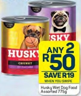 Pick n Pay Husky Wet Dog Food Assorted 775g offer