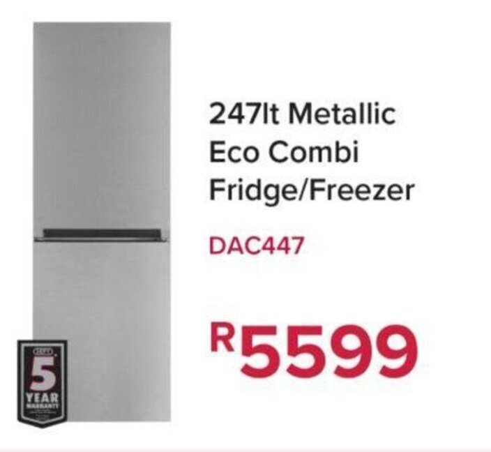 247lt Metallic Eco Combi Fridge/Freezer offer at OK Furniture