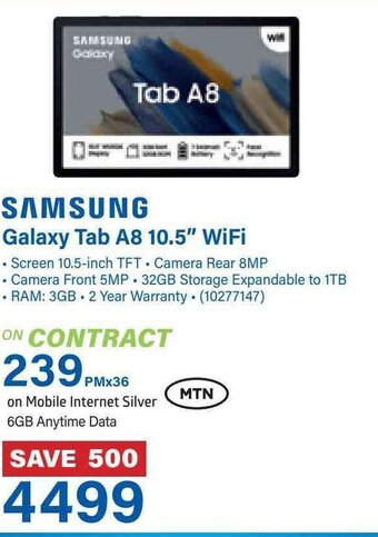 Incredible Connection SAMSUNG Galaxy Tab A8 10.5" WiFi offer