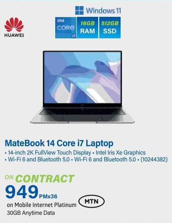 Incredible Connection MateBook 14 Core i7 Laptop offer
