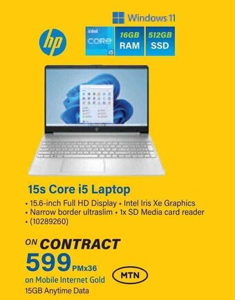 Incredible Connection 15s Core i5 Laptop offer
