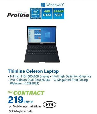 Incredible Connection Proline Thinline Celeron Laptop offer