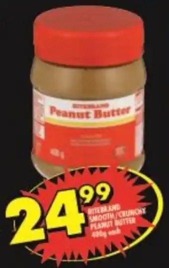 Shoprite Ritebrand Smooth/Crunchy Peanut Butter offer