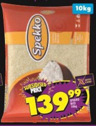 Shoprite SPEKKO RICE 10kg offer