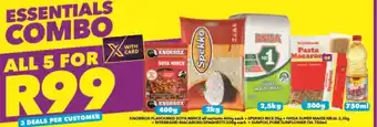 Shoprite KNORROX FLAVOURED SOYA MINICE all variants 400g each+Spekko Rice 2 kg offer