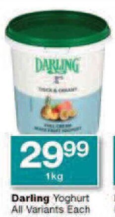 Checkers Darling Yoghurt All Variants Each offer