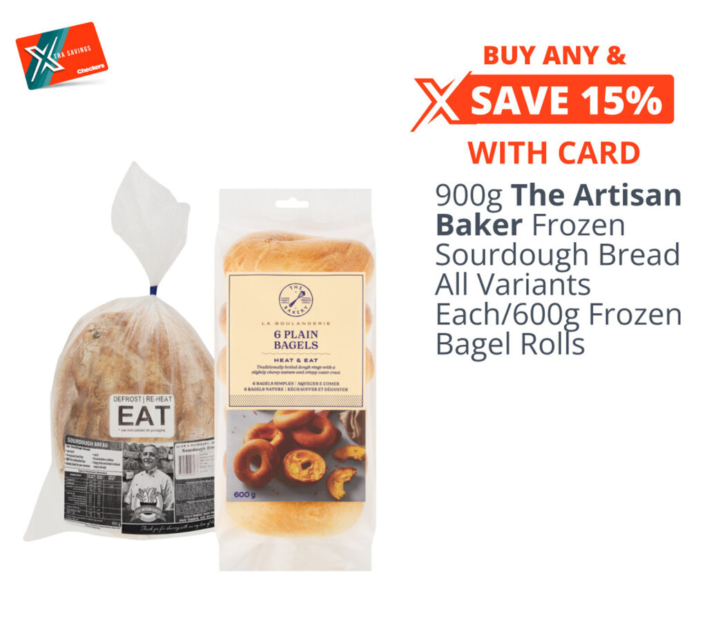 900g The Artisan Baker Frozen Sourdough Bread All Variants Each/600g