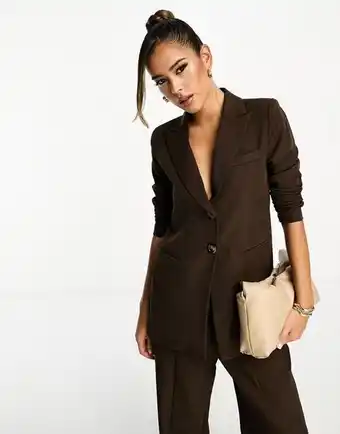 Asos 4th & reckless tilda blazer co-ord in chocolate brown offer