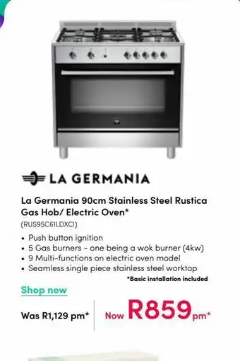 Teljoy 90cm gas hob la germania offer