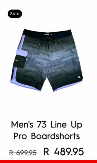 Men's 73 line up pro boardshorts