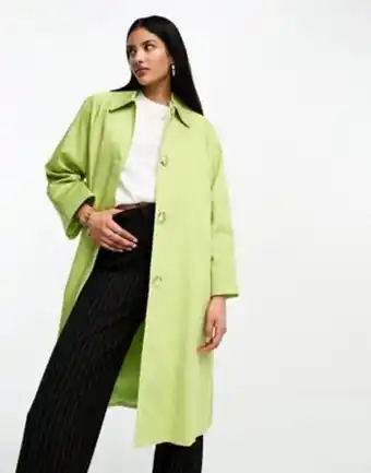 Helene berman raglan trench coat in apple green