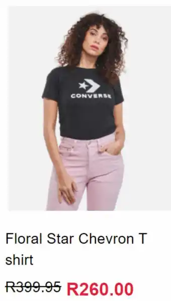Floral star chevron t-shirt
