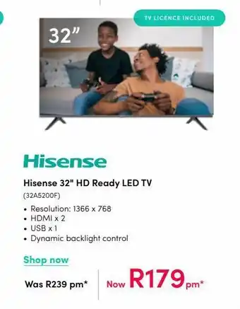 Teljoy Smart tv hisense 32'' offer
