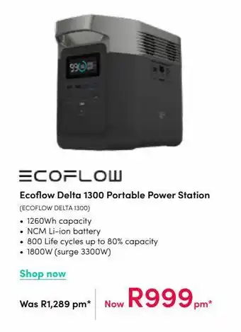 Ecoflow delta 1300 portable power station