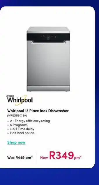 Dishwasher whirlpool