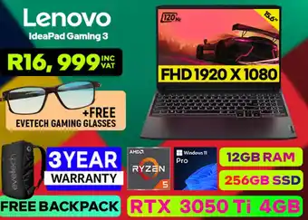 Laptop lenovo ideapad gaming 3
