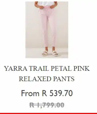 Yarra trail petal pink relaxed pants