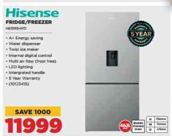 HiFi Corp Hisense Fridge/Freezer offer