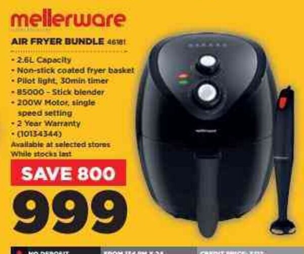 Mellerware Air Fryer Bundle offer at HiFi Corp