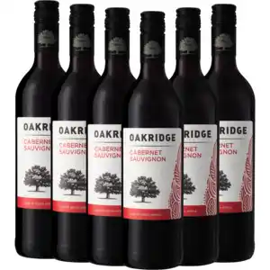Shoprite Liquor Oakridge cabernet sauvignon red wine bottles 6 x 750ml offer