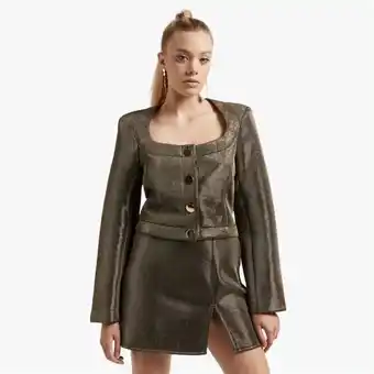 The FIX Women's gold mini skirt offer