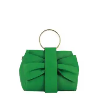 Europa Art Group Leather bow clutch -green offer