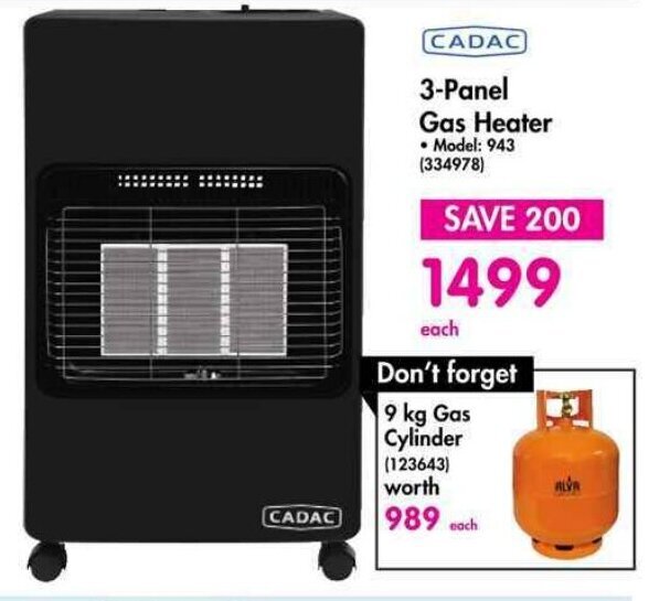CADAC 3-Panel Gas Heater offer at Makro