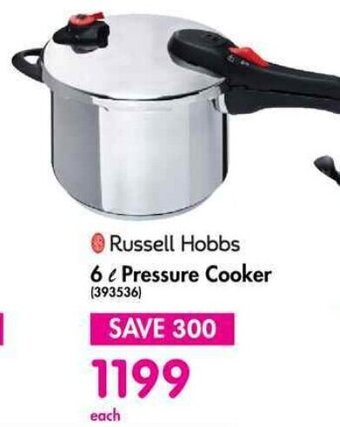 Makro Russell Hobbs 6l Pressure Cooker (393536) offer