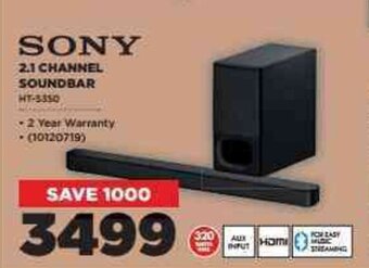 HiFi Corp Sony 2.1 Channel Soundbar offer