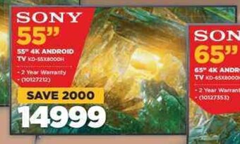 HiFi Corp Sony 55"4K Android offer