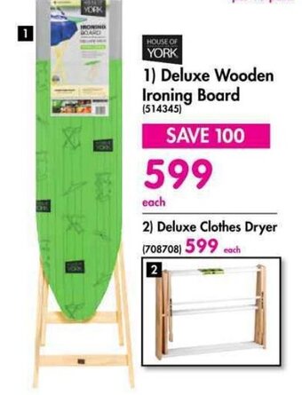 Makro 1) Deluxe Wooden Ironing Board offer