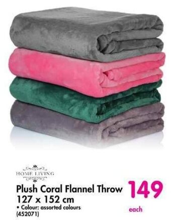 Makro Plush Coral Flannel Throw 127x152cm offer