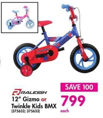 Makro RALEIGH 12" Gizmo or Twinkle Kids BMX offer