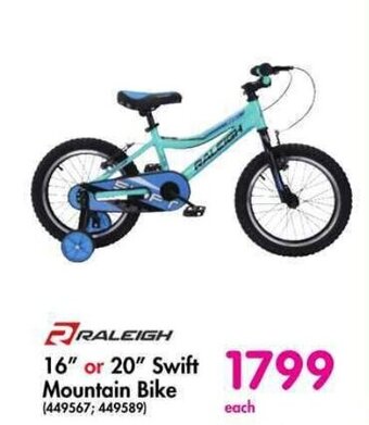 Makro RALEIGH 16" or 20" Swift Mountain Bike offer