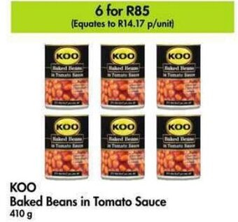 Makro KOO Baked Beans in Tomato Sauce 410 g offer