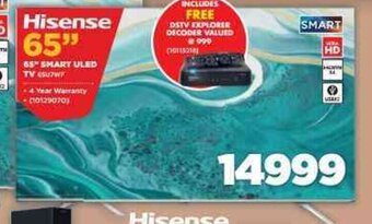 HiFi Corp Hisense 65"Smart ULED TV offer