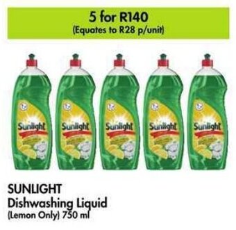 Makro SUNLIGHT Dishwashing Liquid (Lemon Only) 750 ml offer