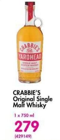 Makro CRABBIE'S Original Single Malt Whisky offer