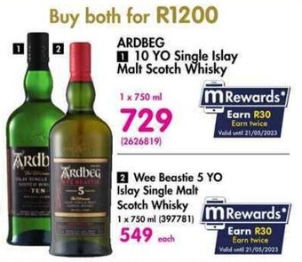 Makro ARDBEG 10 YO Single Islay Malt Scotch Whisky offer