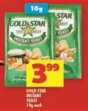 Usave GOLD STAR INSTANT YEAST 10g each offer