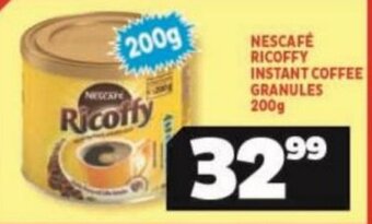 Usave NESCAFÉ RICOFFY INSTANT COFFEE GRANULES 200g offer