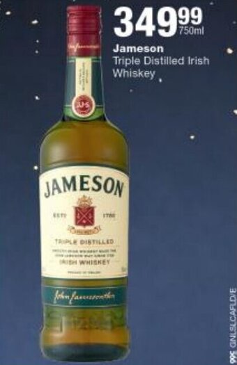 Checkers Jameson Triple Distilled Irish Whiskey offer