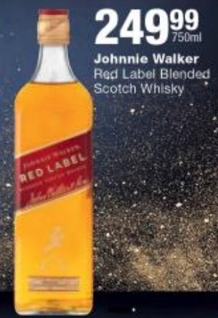 Checkers Johnnie Walker Red Label Blended Scotch Whisky offer